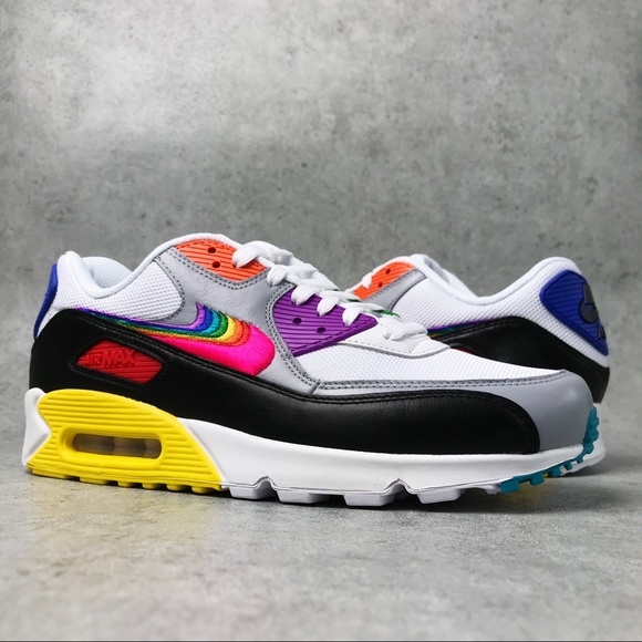 NEW Nike Air Max 90 BeTrue Rainbow Sneakers - Picture 2 of 8